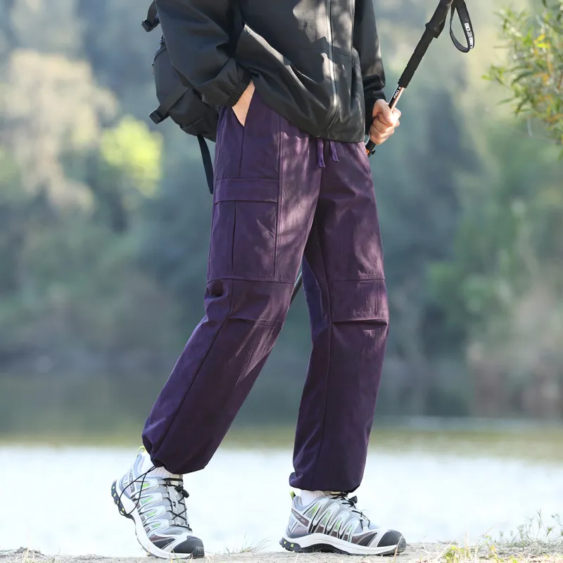 SWAMP AREA Cargo Pants Unisex Black-8