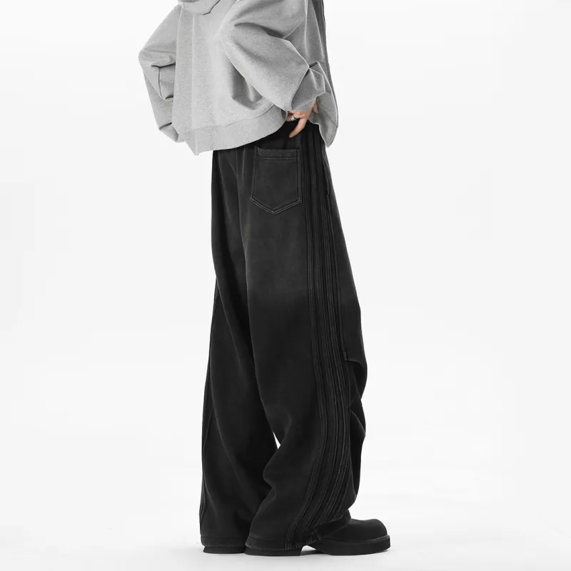 SWAMP AREA Casual Pants Unisex Black-4