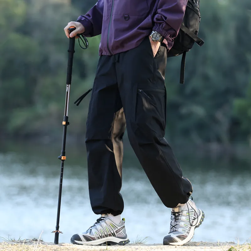 SWAMP AREA Cargo Pants Unisex Black-2