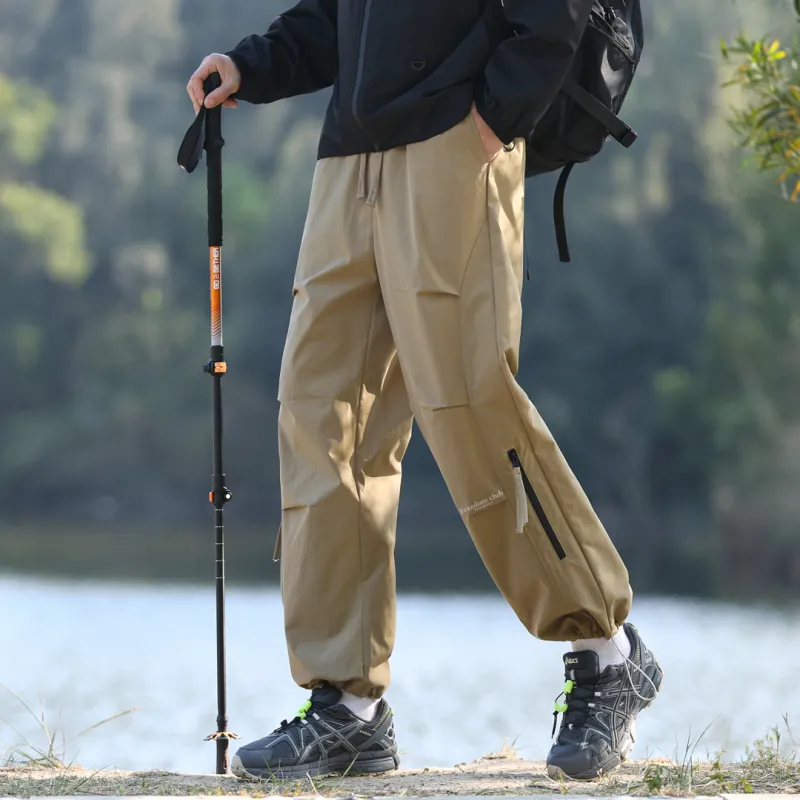SWAMP AREA Cargo Pants Unisex Black-14