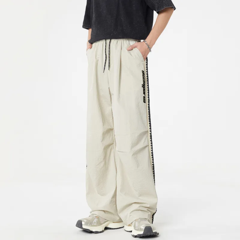 SWAMP AREA Casual Pants Unisex Beige Apricot-2