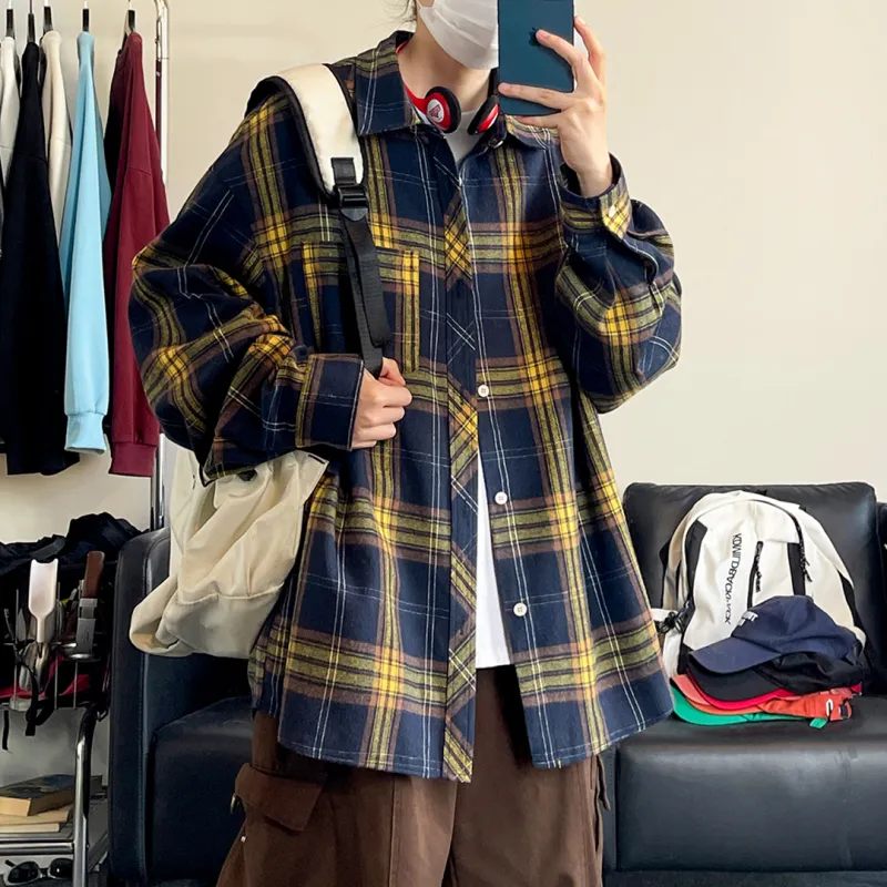 SWAMP AREA Shirt Unisex Black Plaid-9