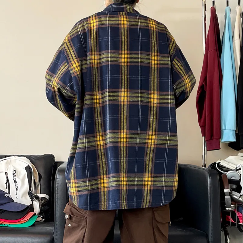 SWAMP AREA Shirt Unisex Black Plaid-10