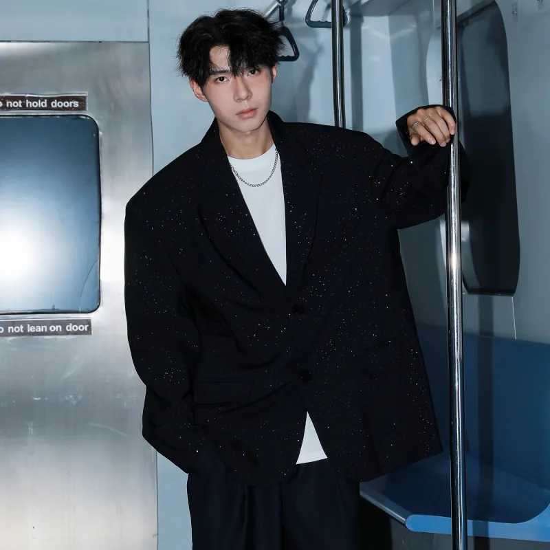 GOOSELIAR Fashion Business Suit Coat Unisex Classic Black-4