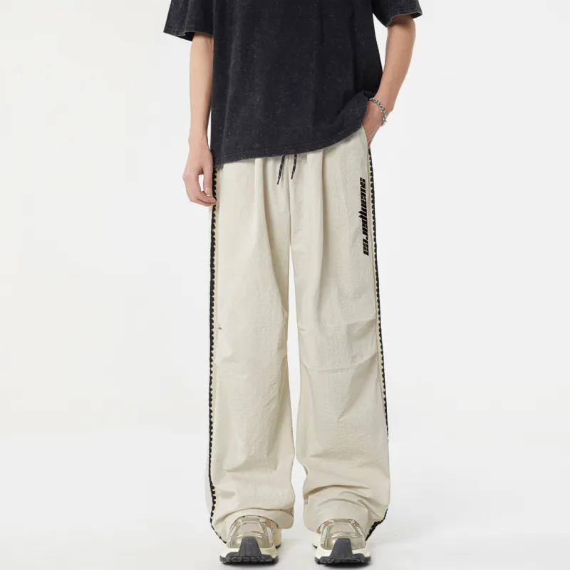 SWAMP AREA Casual Pants Unisex Beige Apricot-3