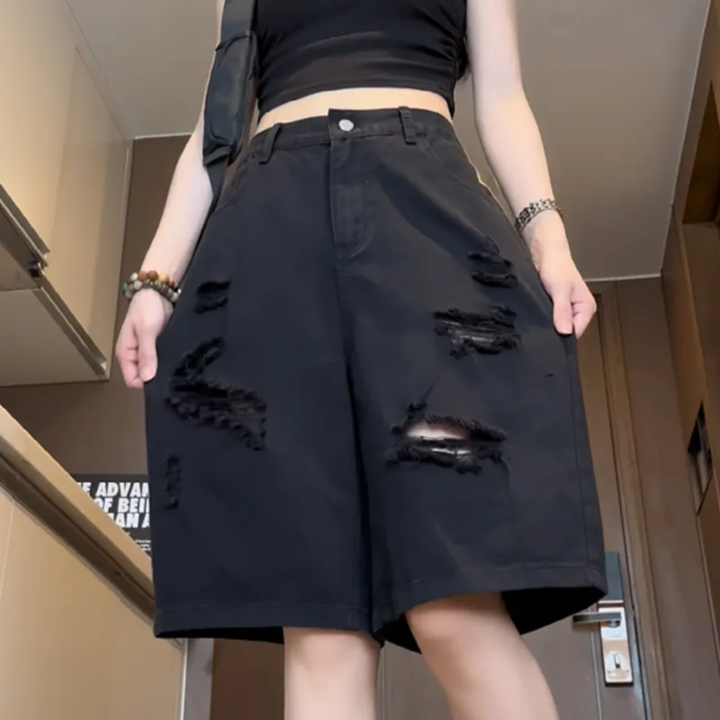 SWAMP AREA Denim Shorts Unisex-1