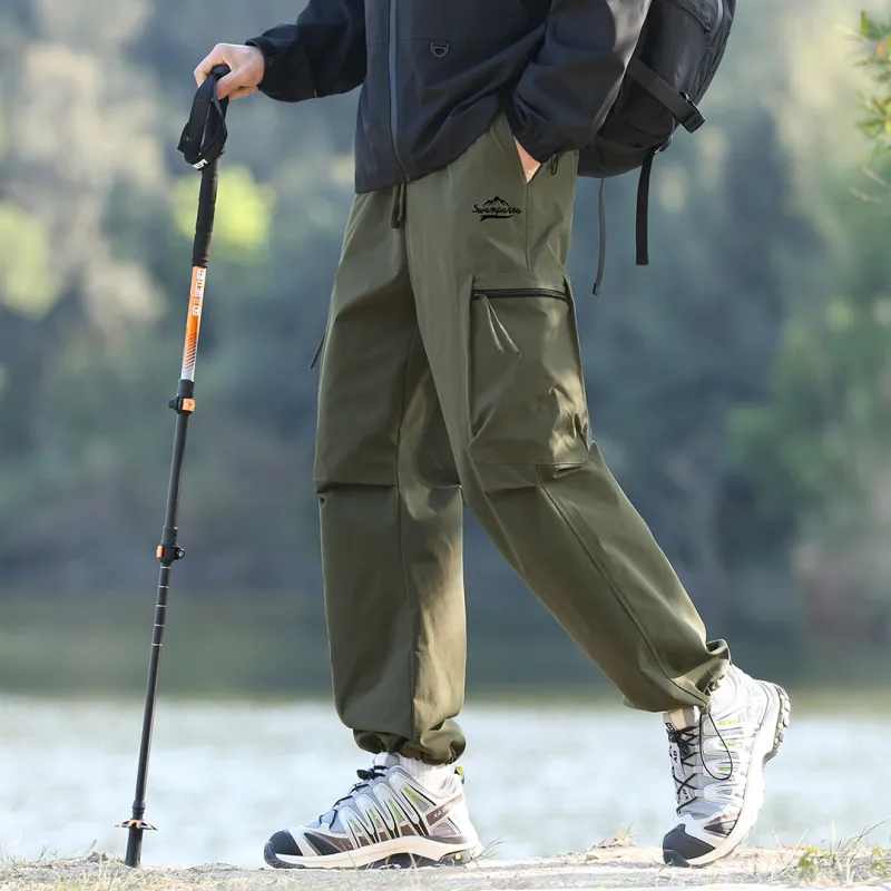SWAMP AREA Cargo Pants Unisex Black-12