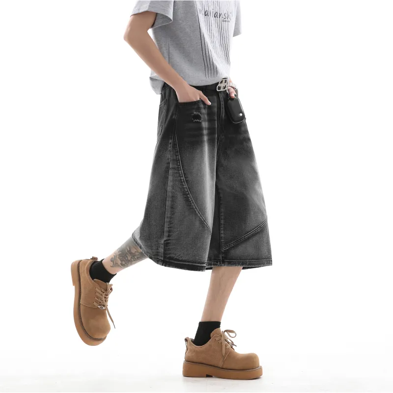SWAMP AREA Denim Shorts Unisex-8