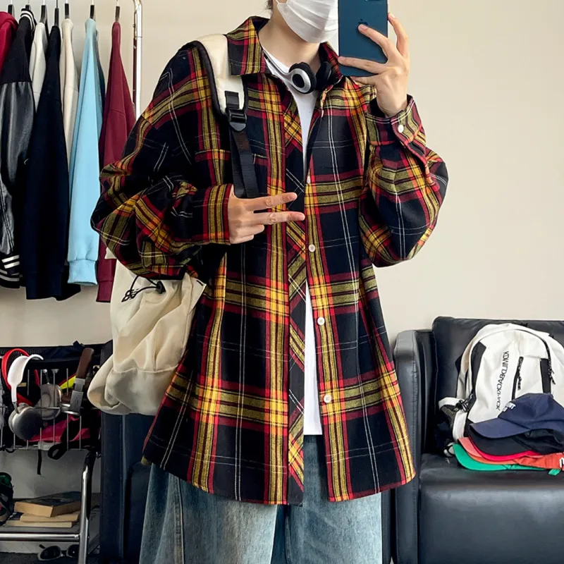 SWAMP AREA Shirt Unisex Black Plaid-2