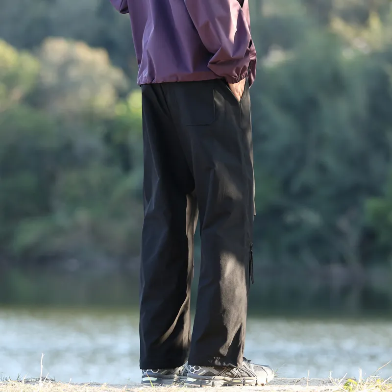 SWAMP AREA Cargo Pants Unisex Black-4