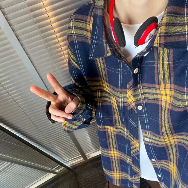 SWAMP AREA Shirt Unisex Black Plaid-8