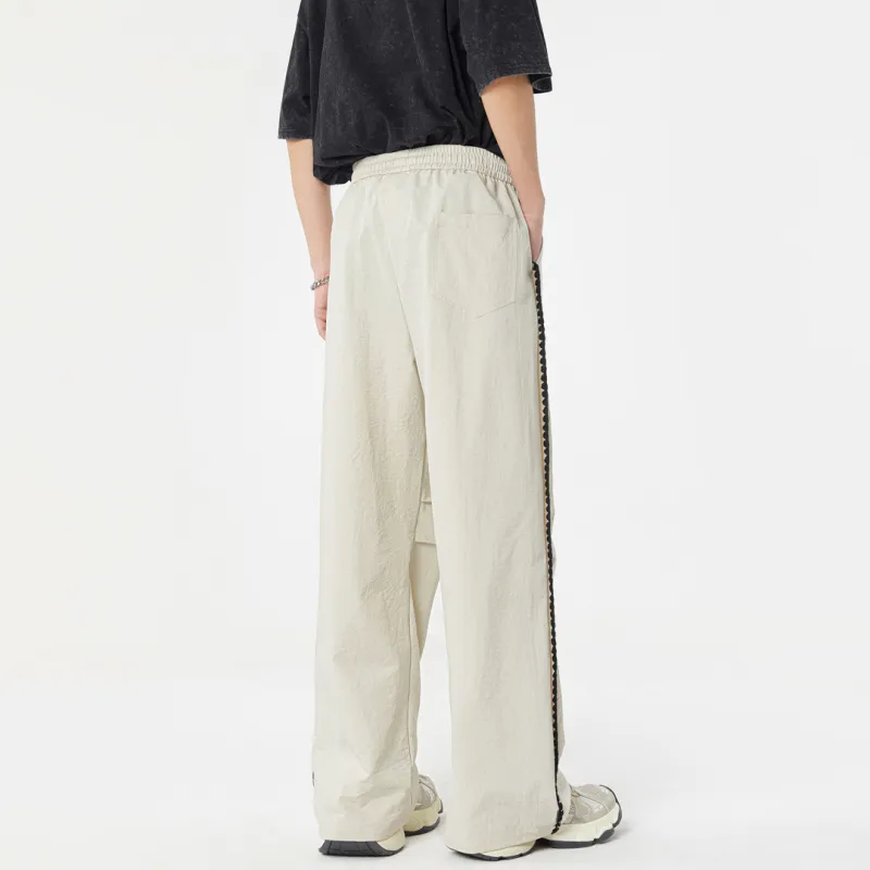 SWAMP AREA Casual Pants Unisex Beige Apricot-4