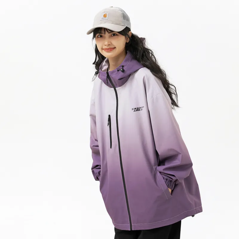 SWAMP AREA Jackets Coats Unisex Aurora Purple-2