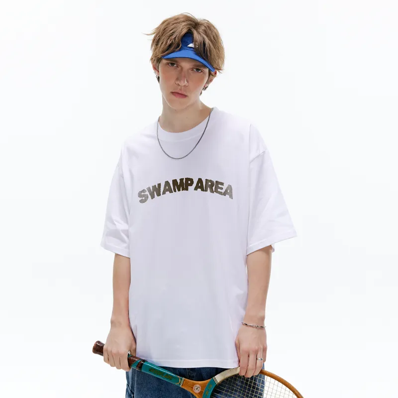 SWAMP AREA T Shirt Unisex White-3