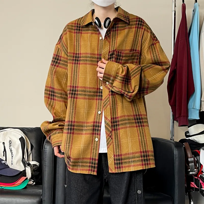 SWAMP AREA Shirt Unisex Black Plaid-7
