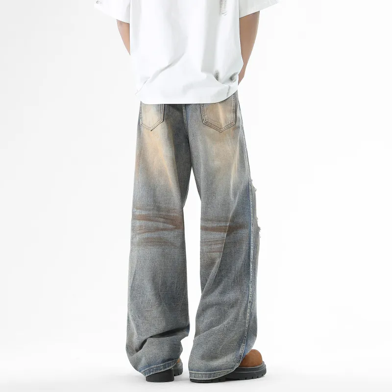 SWAMP AREA Jeans Unisex Vintage Blue-4