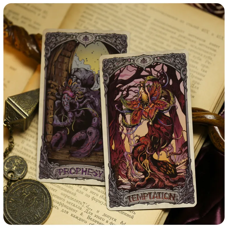 ZOCO Cthulhu Mythos Tarot Metal Watanuki Bilingual User Manual English And Chinese Board Games-2
