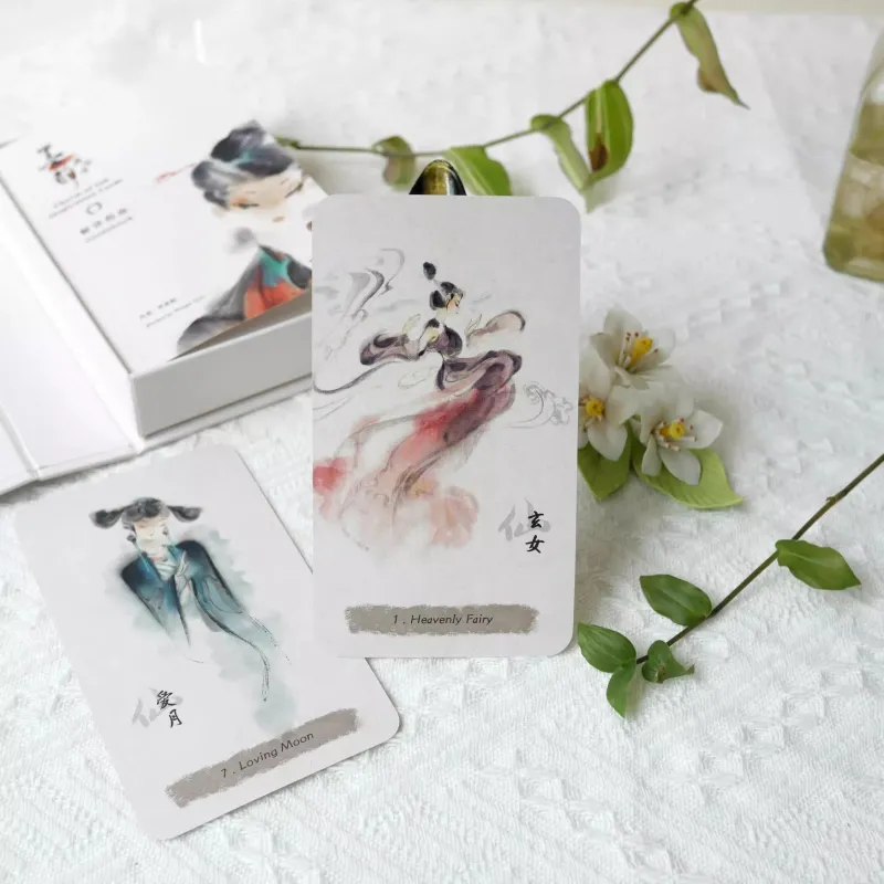 AKANA Ink Revelation Card Chinoiserie 32 Pcs Bilingual User Manual Chinese English Board Games-5