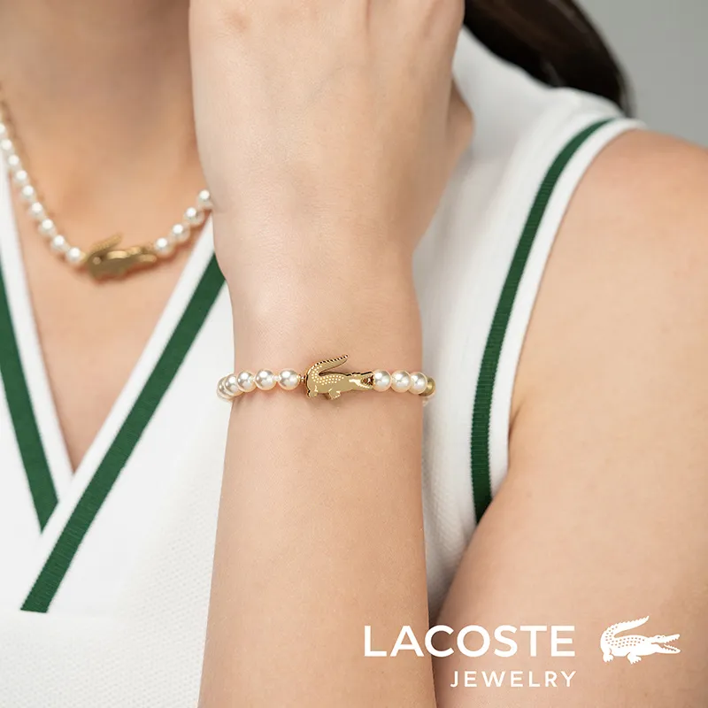 LACOSTE Stainless Steel Necklaces Women's Gold/White 2040429-4