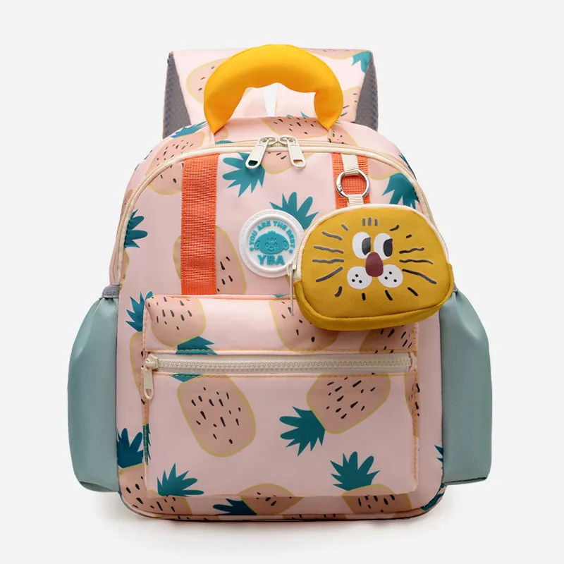 Juju Jimmy Nylon Backpack Regular Women's Beige Pink/Green/Pink-1