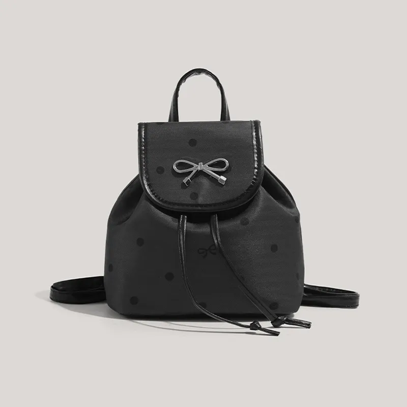 Juju Jimmy Artificial Leather Backpack Regular Women's Black-2