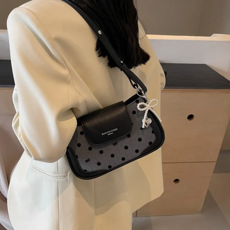 Juju Jimmy Acrylic Underarm Crossbody Bag, Shoulder Bag Regular Women's Silver/Black/White-9