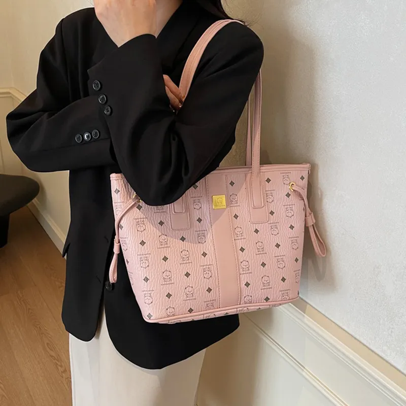 Juju Jimmy PU Handbag, Shoulder Bag Tubas Women's Black/Coffee/Cherry Blossom Pink-13