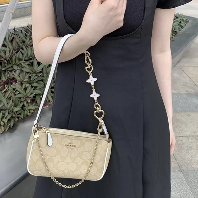 Juju Jimmy Bag Straps Gold Tone Decorative Chain+Four Leaf Clover Extender Chain+Extender Chain-1