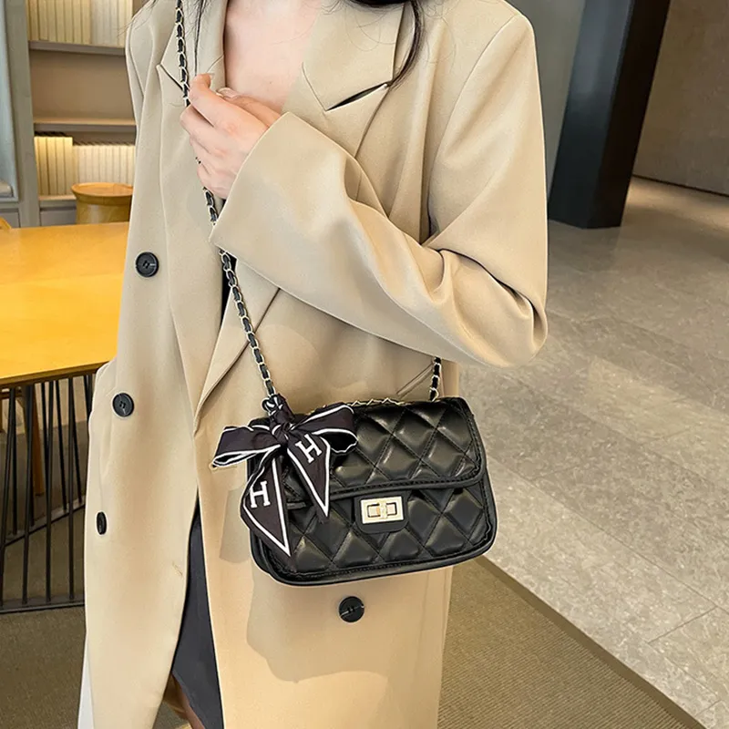 Juju Jimmy PU Shoulder Bag, Crossbody Bag Regular Women's Classic Black-3