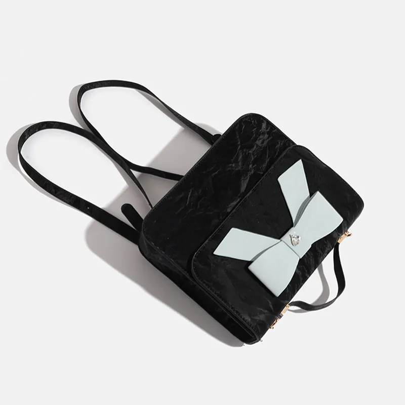 Juju Jimmy Artificial Leather Backpack Women's Black-4