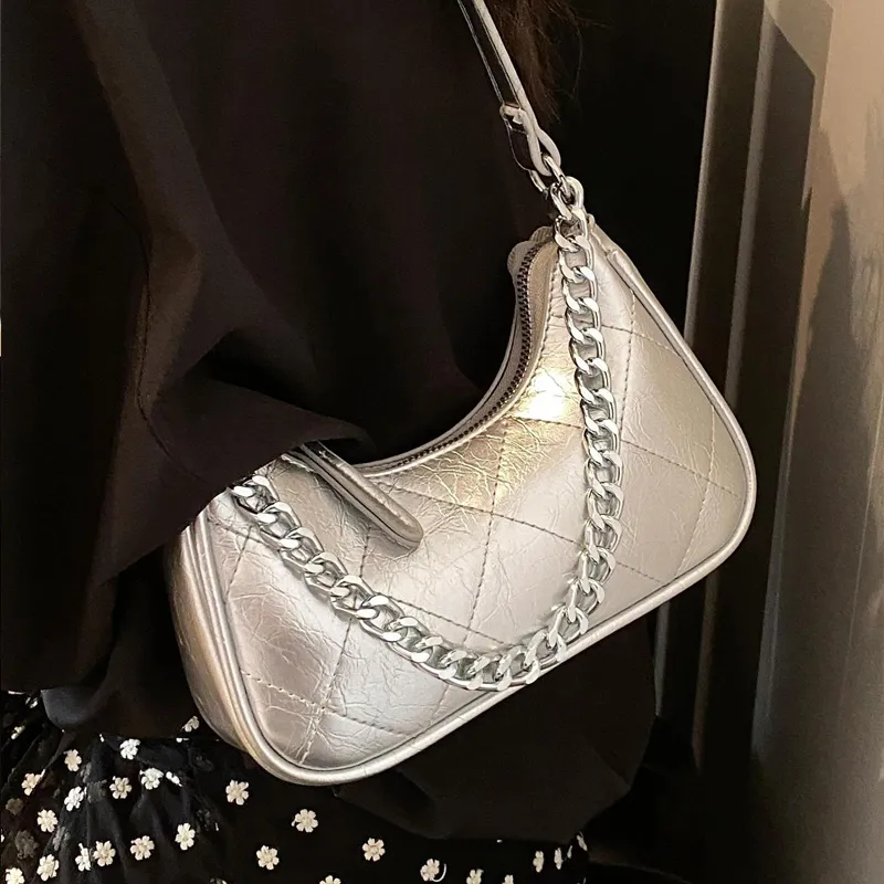 Juju Jimmy PU Shoulder Bag Regular Women's Silver-1