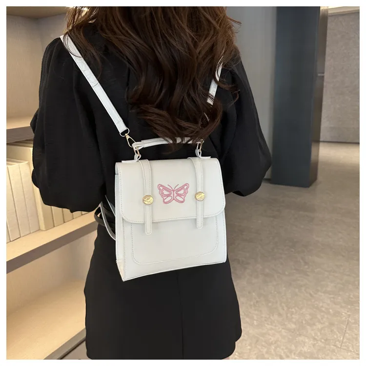 Juju Jimmy PU Backpack Regular Women's Black/Silver/White-12