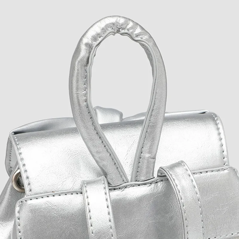 Juju Jimmy PU Backpack Regular Women's Premium Silver-6