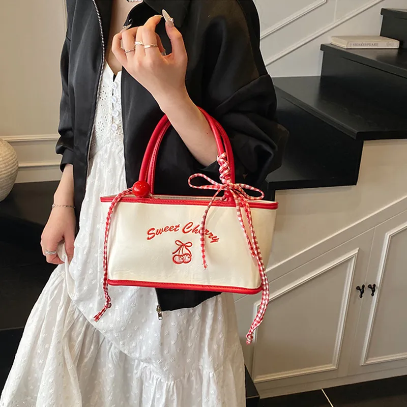 Juju Jimmy PU Handbag Regular Women's White & Red-4