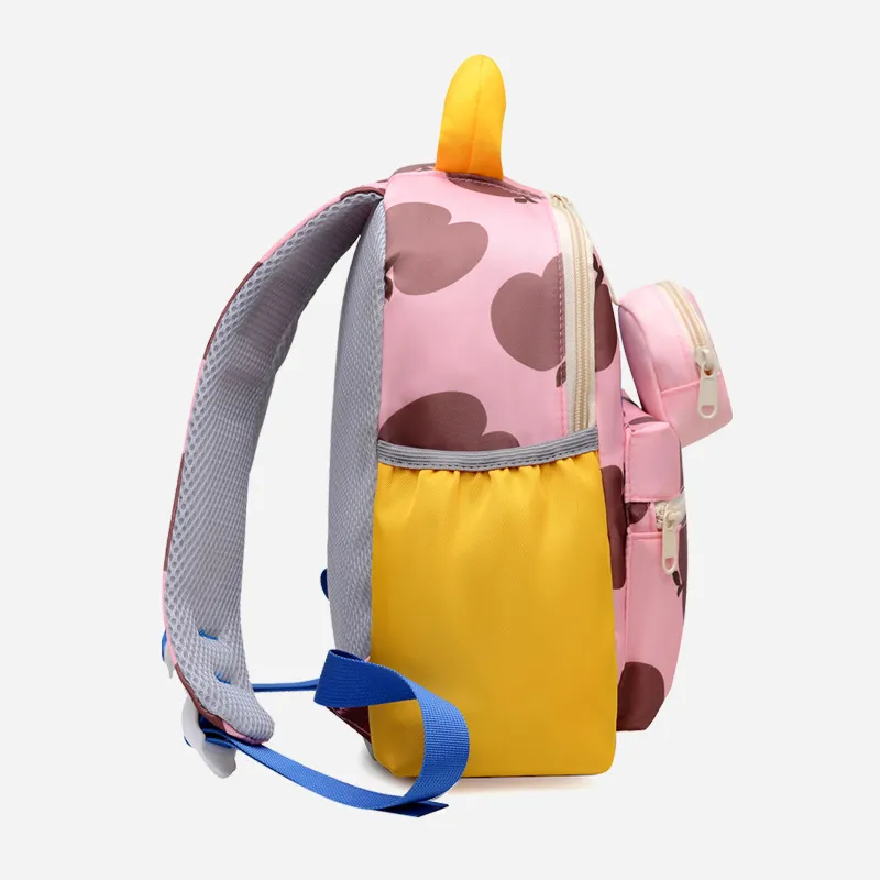 Juju Jimmy Nylon Backpack Regular Women's Beige Pink/Green/Pink-9