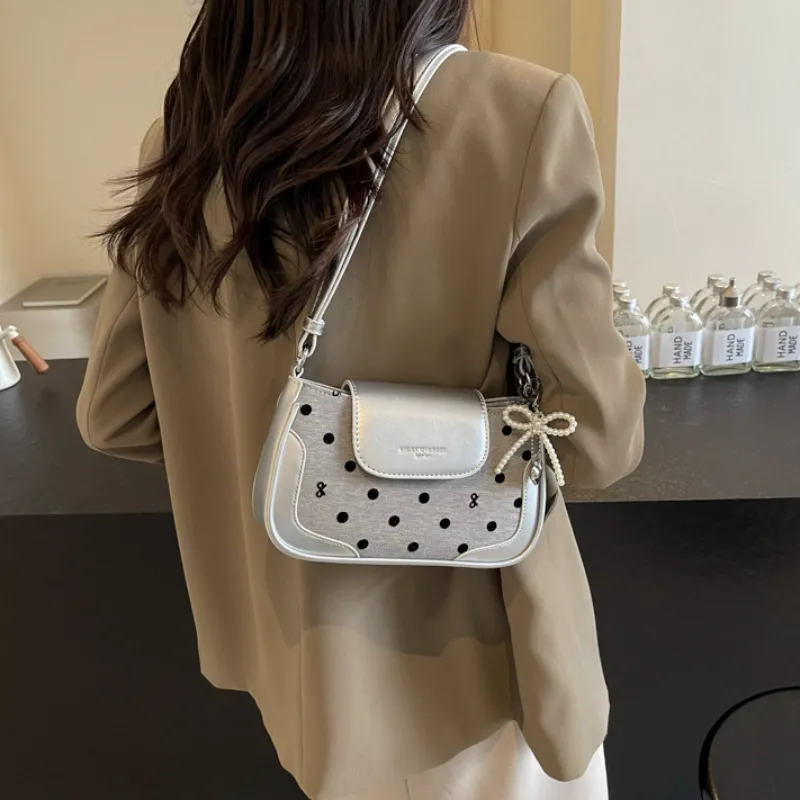 Juju Jimmy Acrylic Underarm Crossbody Bag, Shoulder Bag Regular Women's Silver/Black/White-2