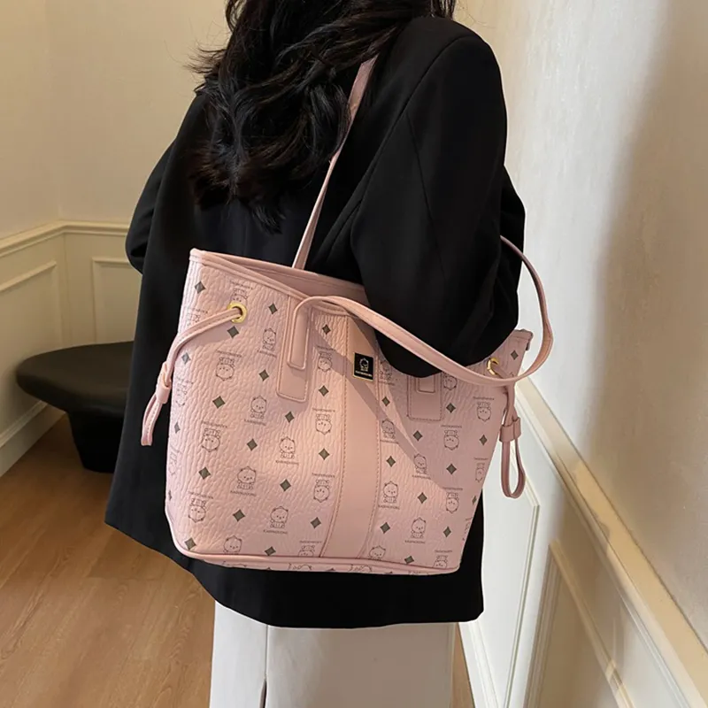 Juju Jimmy PU Handbag, Shoulder Bag Tubas Women's Black/Coffee/Cherry Blossom Pink-12