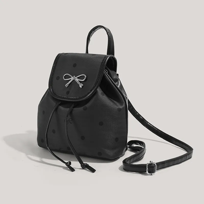 Juju Jimmy Artificial Leather Backpack Regular Women's Black-4