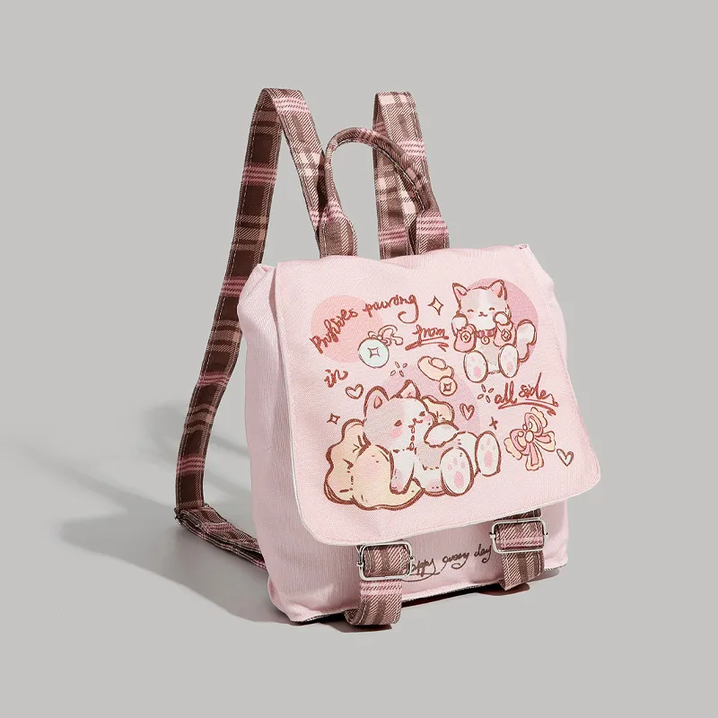 Juju Jimmy Fabric Backpack Regular Women's Pink-1
