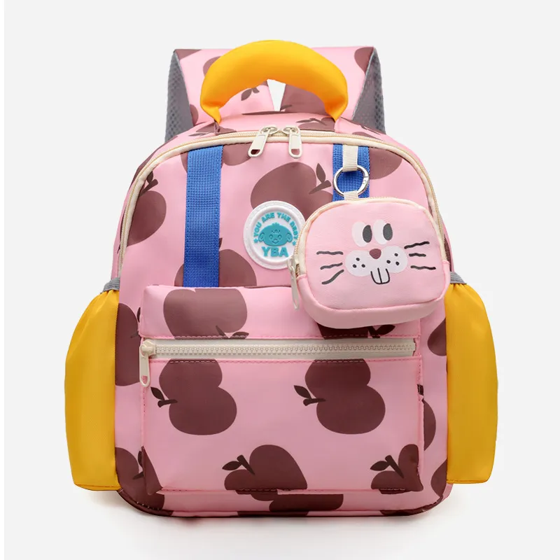 Juju Jimmy Nylon Backpack Regular Women's Beige Pink/Green/Pink-7