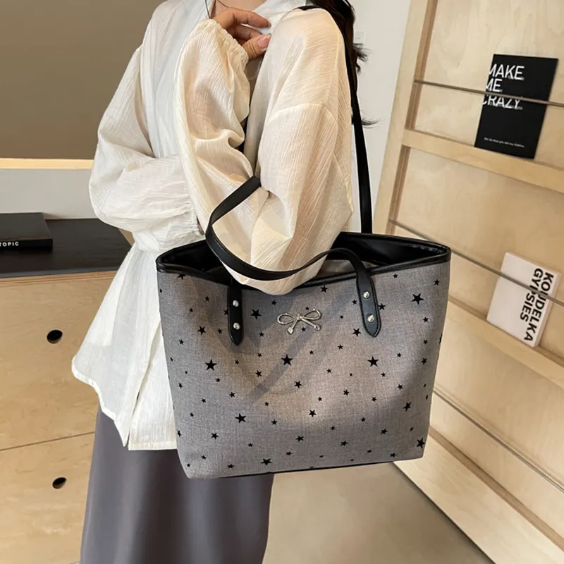 Juju Jimmy Artificial Leather Shoulder Bag Regular Women's Black Gray-9