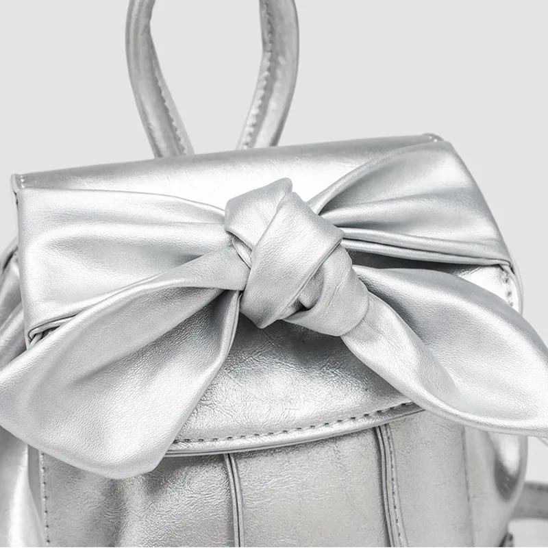 Juju Jimmy PU Backpack Regular Women's Premium Silver-5