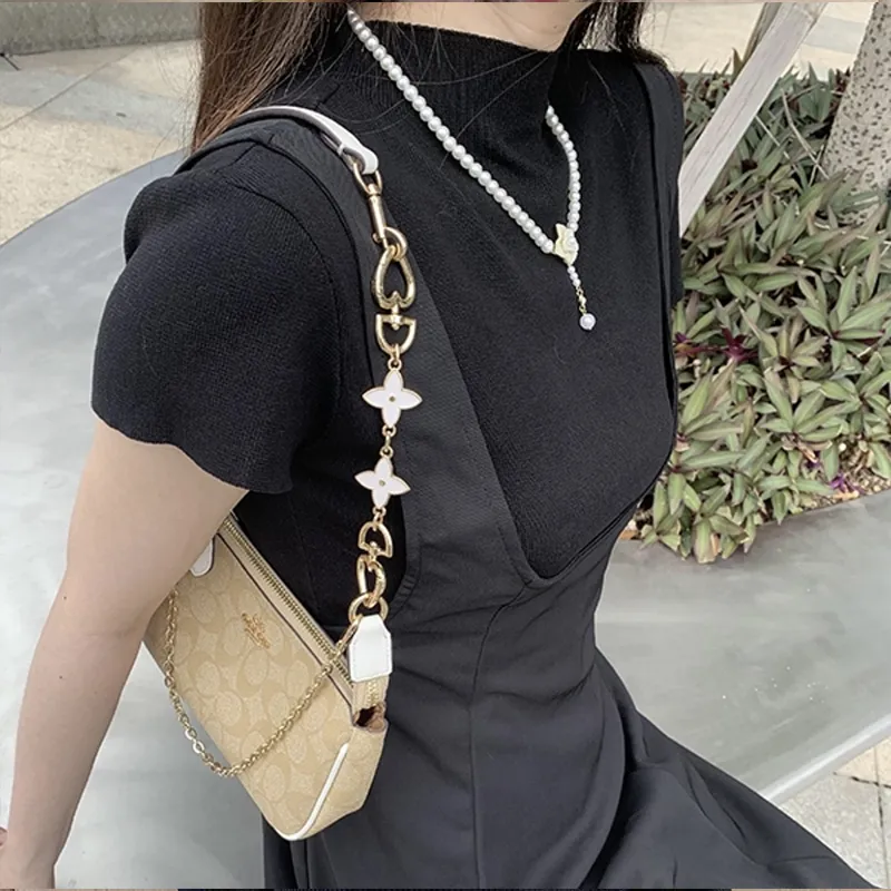 Juju Jimmy Bag Straps Gold Tone Decorative Chain+Four Leaf Clover Extender Chain+Extender Chain-5