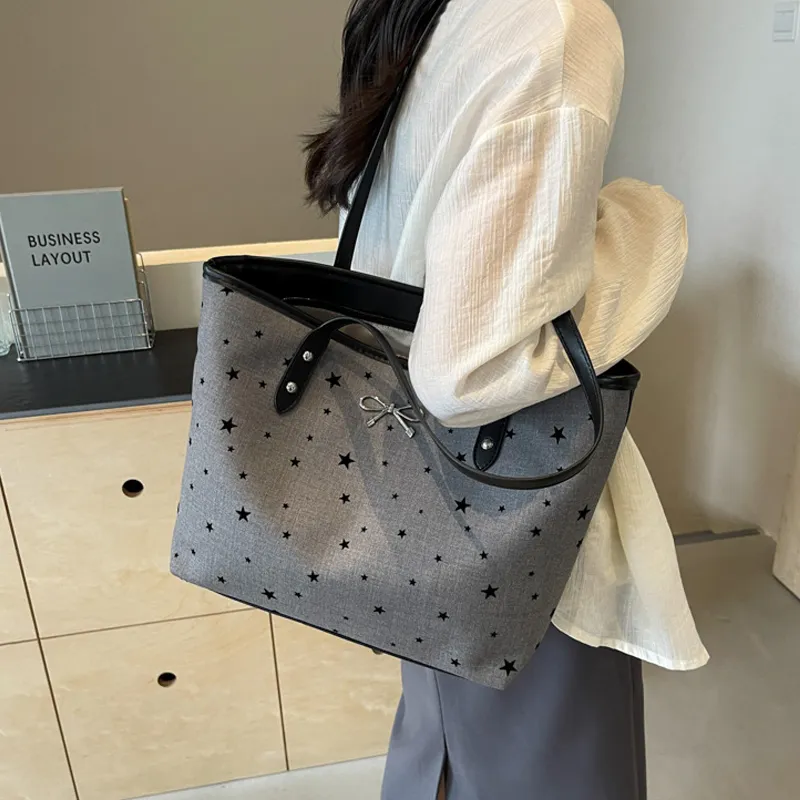 Juju Jimmy Artificial Leather Shoulder Bag Regular Women's Black Gray-8