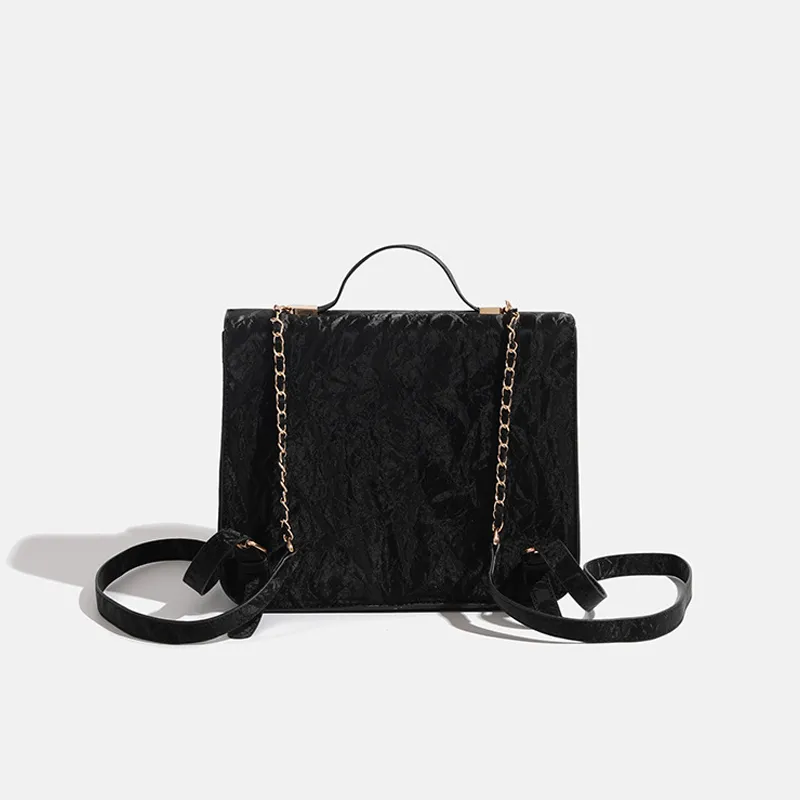 Juju Jimmy Artificial Leather Backpack Women's Black-5