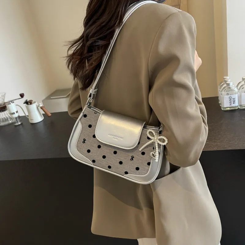 Juju Jimmy Acrylic Underarm Crossbody Bag, Shoulder Bag Regular Women's Silver/Black/White-4