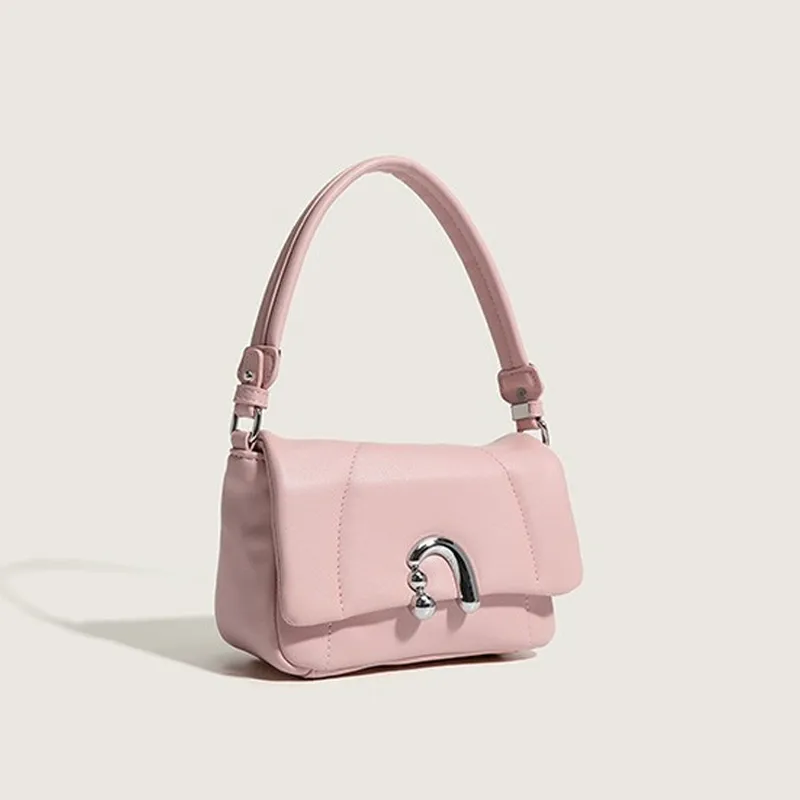 Juju Jimmy PU Shoulder Bag Women's Classic Black/Gardenia White/Mist Pink-10