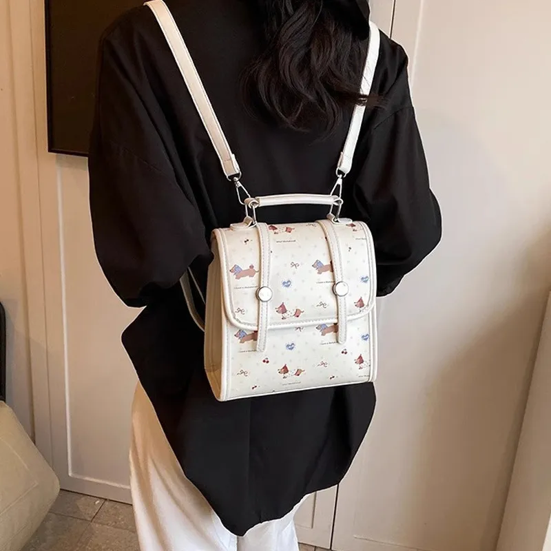 Juju Jimmy PU Backpack Regular Women's White-1
