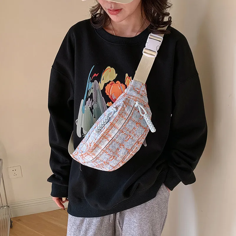 Juju Jimmy Canvas Canvas Bag Fanny Pack Regular Unisex Multicolor-16