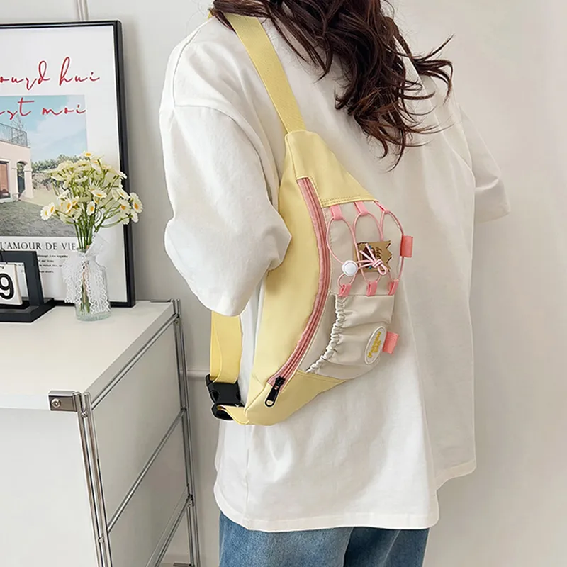 Juju Jimmy Nylon Sling Bag Regular Women's Yellow/Pink/Blue-2